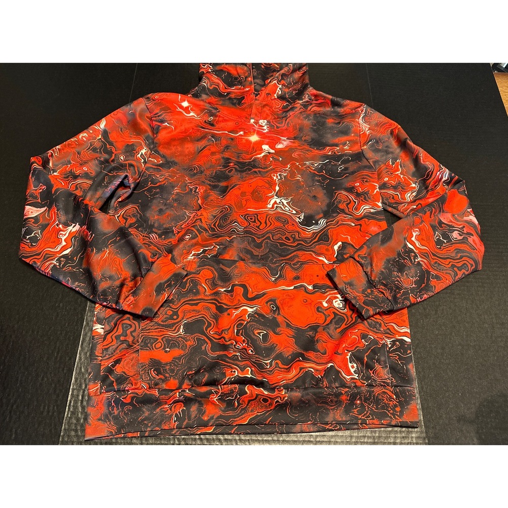 Laidipas‎ Unisex Size XL Hoodie Red Flames AOP